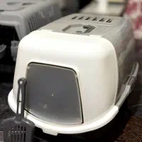 باکس پت + ظرف غذا ،ظرف خاک در بسته،ناخن گیر گربه
