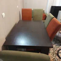 میز نهاری خوری تاشو با پنج عدد صندلی