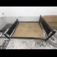 تخت فلزی ۲نفره کفی چوبی
