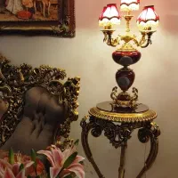 دو عدد آباژور پنج شعله بسیار زیبا کاملا نونو