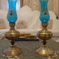 چراغ گرد سوز شاه عباسی آبی