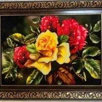 تابلو فرش ماشینی ، طرح گل