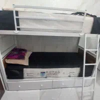 تختخواب ترکیب فلزو چوب بدون تشک