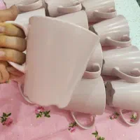 ماگ ایکیا صورتی و جا فلزی ایکیا اصل انگلیش هوم