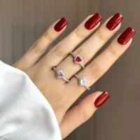 حلقه های قلبی و ژوپینگ دخترانه