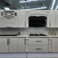 کابینت آماده ممبران سفید طلایی