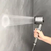 سردوش حمام 4 حالته سیلیکونی افزایش فشار آب