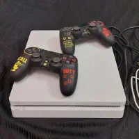 ps4 پی اس فور اسلیم یک ترا فول بازی سفید دو دسته