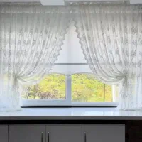 پرده تور لب حاشیه شاین دار طرح ایکیا