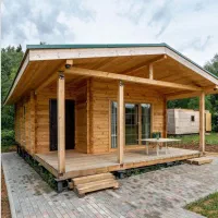 ساخت کلبه سوئیسی و آلاچیق چوبی با چوب روسی