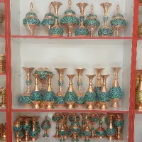 صنایع دستی  مس و فیروزه خاتم الماس تراش پرداز
