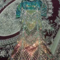 لباس مجلسی طرح طاووس سایز38ـ42