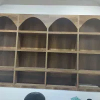 قفسه شلف ام دی اف و شیشه ای