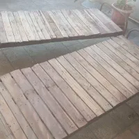 تخت سربازی دو عدد تاشو چوبی