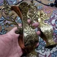 برنز یک جفت گلدانی وزن تقریبا یک کیلو