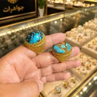 ۲ انگشتر فیروزه شاهکار دست علی تهران بی نظیر