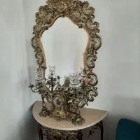 آیینه و شمعدان و ساعت برنج