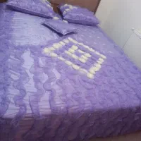 روتختی دو نفره ساتن و پرده