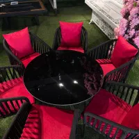 میز صندلی باغی، رستورانی کارینا بافت/میزاتشدان فلز