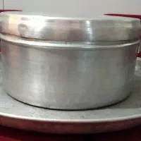 قابلمه چکوش کوب.سینی قدیمی نیکل