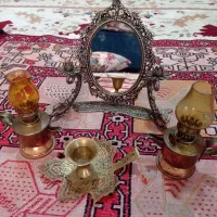 قالیچه بسیار قدیمی چله ابریشم ولوازم قدیمی