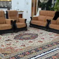 مبل ۷نفره چوب گردو اصل و میز غذاخوری ۴نفره