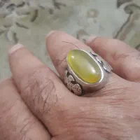انگشتر نقره عقیق زرد