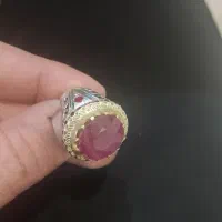 انگشتر نقره یاقوت برمه آفریقایی