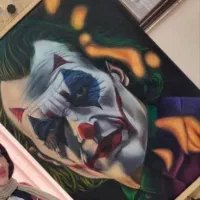 تابلو نقاشی رنگ روغن جوکر