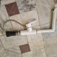 سینک گرانیتی توکار و شیر اهرمی سفید|آبچکان و نظمدهنده ظروف|قزوین, |دیوار