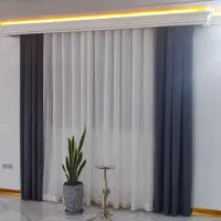 پرده مخمل و چاپی و ست روتختی