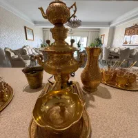 ظروف برنجی ابکاری طلا