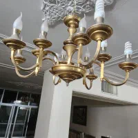 لوستر برنجی طلایی