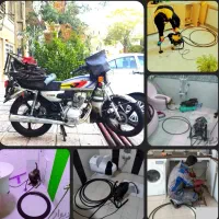 لوله بازکنی فنرزنی دراوردن اشیا ازچاه فضلاب تضمینی