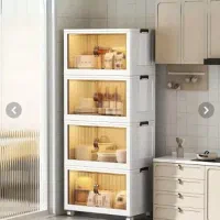 کابینت تاشو ( فایل) پلاستیکی لوکس چرخدار ۳،۴و۵طبقه