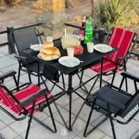 ست 4 میز و صندلی تاشو مسافرتی