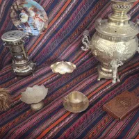 سماور ۶لیتری طرح شیرخورشیدبرنجی