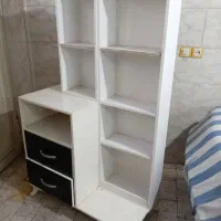 کمد چوبی رنگ سفید مشکی