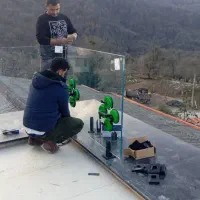 هندریل شیشه ای،جان پناه،نصب فوری،مستقیم از کارخانه