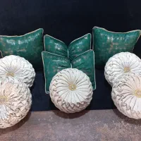 دوخت انواع کوسنهای مدل دار و تشکچه مبل وتخت سنتی