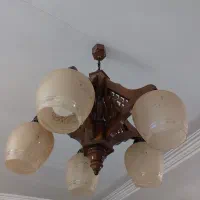 لوستر چوبی ۵ شعله