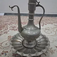 افتابه لگن قاجاری اطیغه دو گلو کمیاب