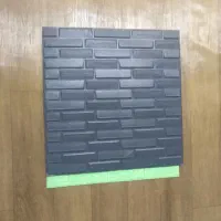 دیوارپوش فومی چسبدار مدل آجر مشبک دودی