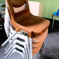 20 عدد صندلی پلاستیکی پایه فلزی