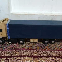 ماکت 1متر 20سانتی تریلی چوبی دارای گیربکس و چراغ