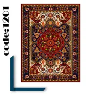 روفرشی کشدار طرح سنتی به رنگ قرمز و سورمه ای