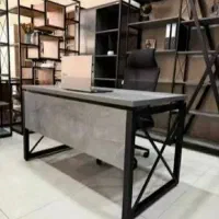 میز L ترکیب چوب و فلز