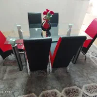 میزغذاخوری شیشه ای شش نفره