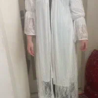 مانتو گیپور سفید خیلی شیک نو