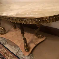 میز  خارجی برنج و سنگ